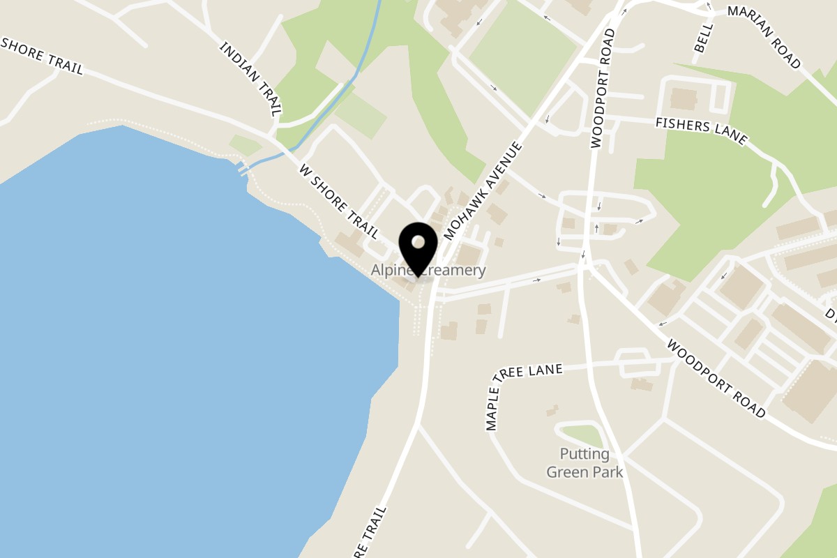 Map showing the location of Casa Mia on 20 White Deer Plaza in Sparta